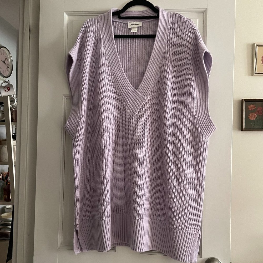Monki Long Sweater Vest Size XL
